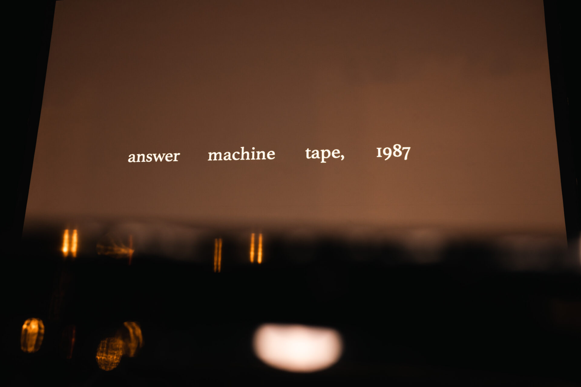 answer machine tape 1987